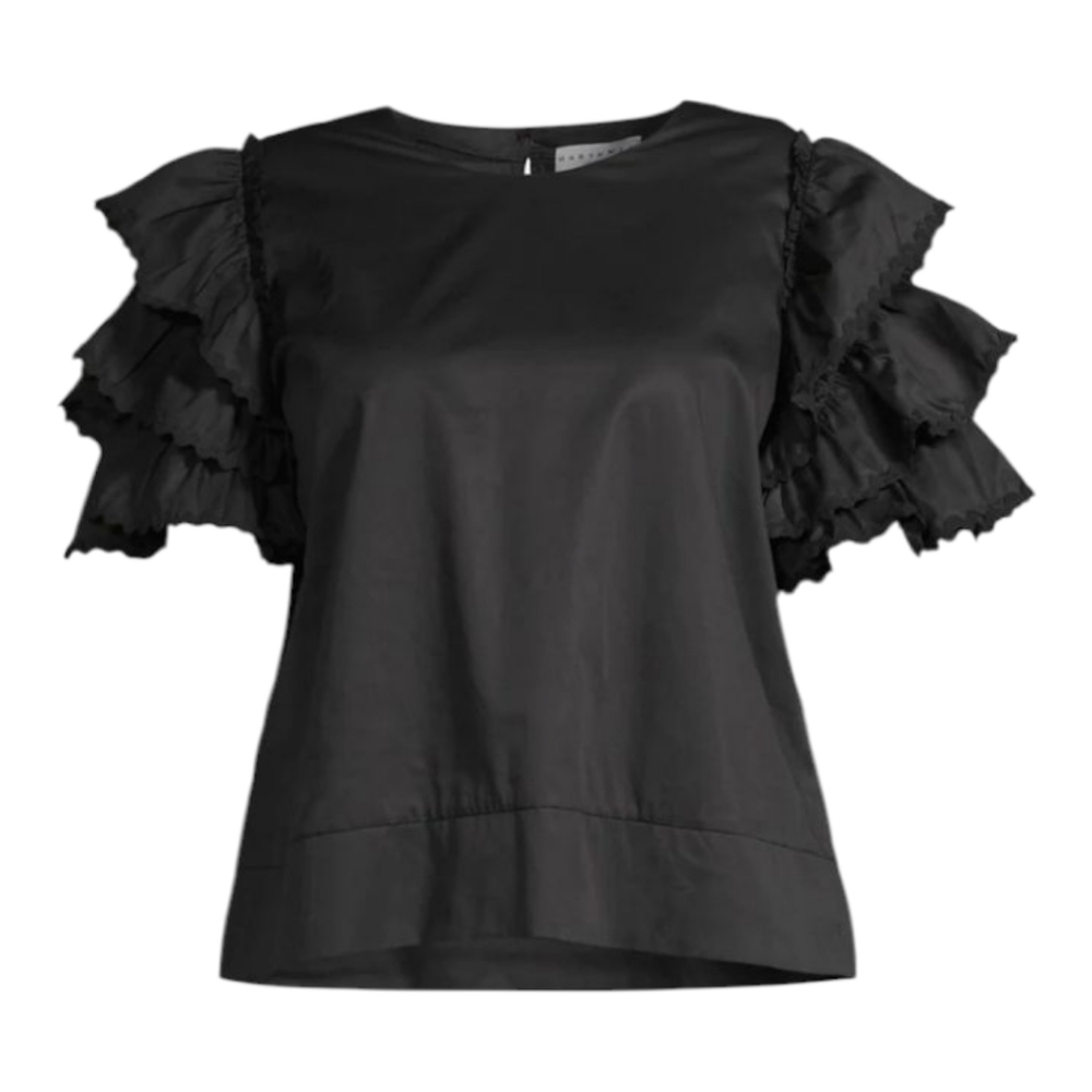 Harshman Juliette Blouse Ruffle Sleeve 100% Cotton NWT $228